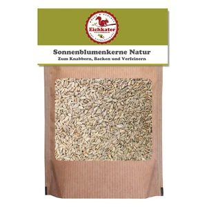 Eichkater Sonnenblumenkerne Natur, naturbelassen, Rohkostqualität - 1000g - Bild 1 von 3