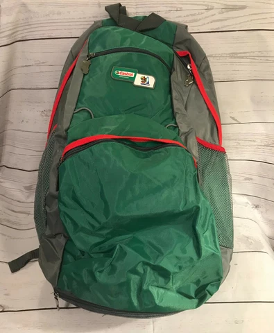 Castrol World Cup Backpack Soccer 2010 FIFA South Africa Football Sponsor Green Cover