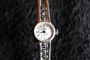 60er 70er Jahre, Damenuhr Luxus * Saphire * Silber 835 * DAU, Armbanduhr Retro - Bild 1 von 3