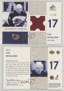 2002-03 SP Game Used Authentic Fabrics Gold /99 Ilya Kovalchuk #AF-IK