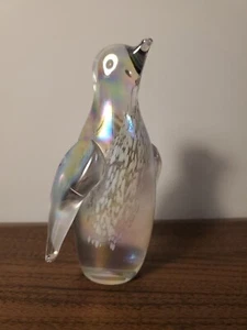 Silvestri Penguin Glass Figurine 4-3/4"" Tall - Picture 1 of 8
