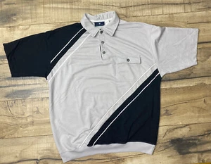 Sudadera polo vintage años 80 90 papá manga corta bolsillo bloques de colores banda inferior. - Imagen 1 de 10