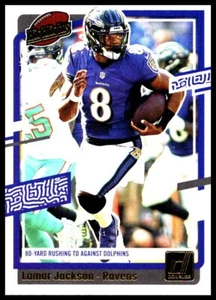 2023 Donruss #H-LJ Lamar Jackson Highlights Holo #/100 - Picture 1 of 2