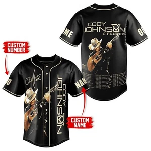 Cody Johnson The Leather Tour 2024 Custom Baseball Jersey Shirts For Men Women - Picture 1 of 4