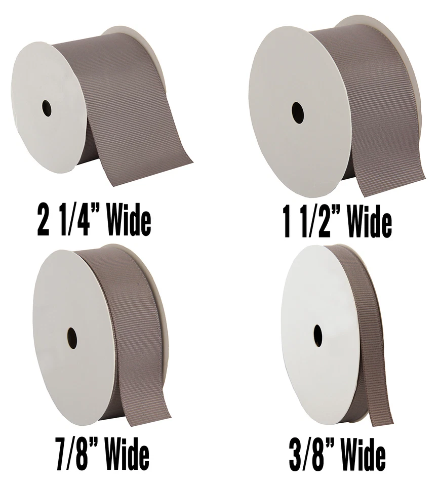 Grosgrain Ribbon 3/8",7/8",1 1/2",2 1/4" widths 10 yd rolls 25 colors - Image 1 of 4
