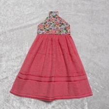 Jazberryz Pansies on Lip Gloss Kitchen Hanging Hand Towel Handmade Button Close