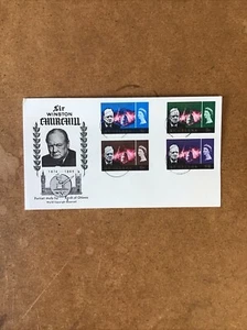 Churchill First Day cover 1966 St Helena stamps Attractive set of 4 - Picture 1 of 1