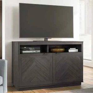 55-inch TV Stand Entertainment Center Media Console Table Cabinet Shelves Gray - Picture 1 of 5