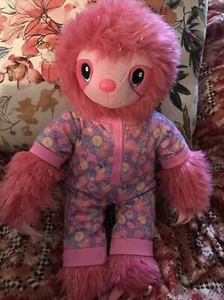 BUILD-A-BEAR SLOTH Pink Sparkle Glitter 18" Fuzzy Soft Plush Stuffed Animal - Picture 1 of 3