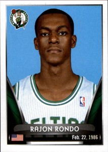 2014-15 Panini Stickers Boston Celtics Basketball Card #7 Rajon Rondo