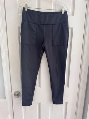 Mondetta Jacquard Knit Legging Black/Gray Herringbone High Rise Pockets Sz L - Image 1 of 4