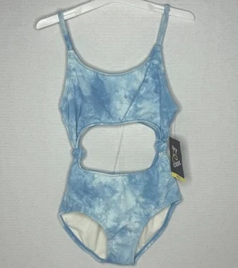 Art Class Girls Blue Cool Tie Dye One Piece Monokini Swimsuit Size M (7/8) New! - Picture 1 of 8