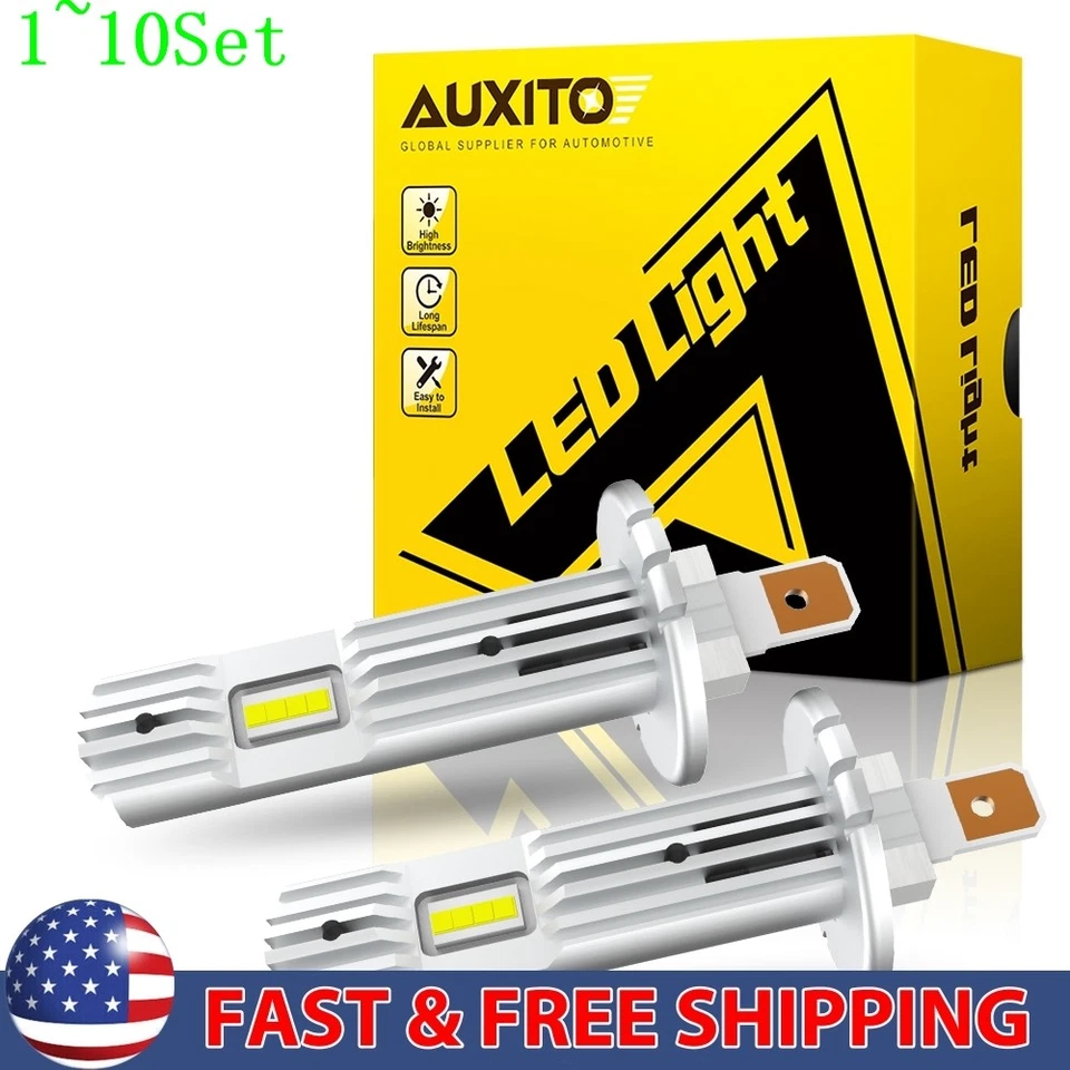H1 LED Headlight High Low Beam Beam Bulb Conversion Super Bright 6500K 1-10Set - Image 1 of 4