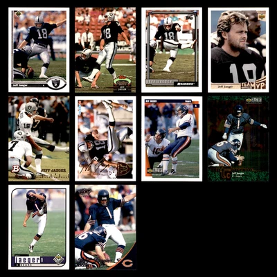 Jeff Jaeger Lot 10 Different Football Cards 1991-1999 Los Angeles Raiders/Bears - Image 1 of 4