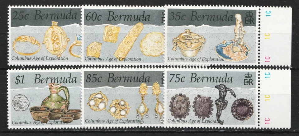 Bermudas 1992 Sc# 628-33 - Edad de Exploración de Colón. Juego MNH CV$15,35 Foto 1 de 1