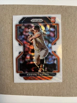 2022 Panini Prizm - Kervin Castro #34 White Wave Prizm (RC) - Image 1 of 4
