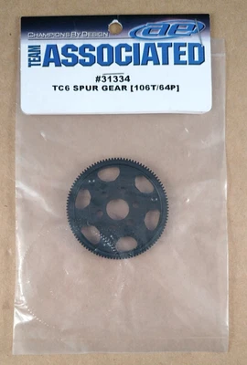 Team Associated 31334 TC6 TC7 106 Tooth 64 Pitch Spur Gear 1/10 RC Touring Parts - Image 1 of 3