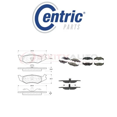 Centric Posi Quiet Disc Brake Pads w Shims for 1991-1995 Plymouth Acclaim di - Изображение 1 из 4