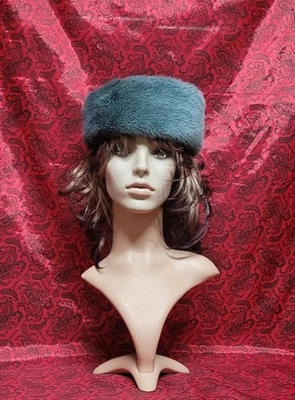 Real Green Mink Fur Headband Scarf - Image 1 of 3