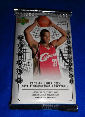 2003-04 Upper Deck Triple Dimensions Basketball Sealed Pack LEBRON RC Year - Image 1 of 3