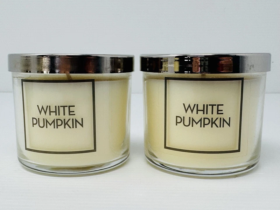 Bath & Body Works Single Wick Scented Candle White Pumpkin 4 Oz