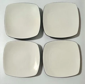 4 Vintage Colorwave Graphite 10.75” Square Dinner Plates VGC - Picture 1 of 5