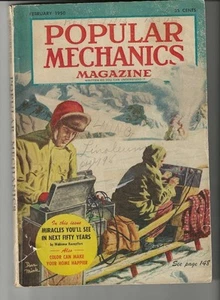 Popular Mechanics February 1950 Dave Mink cover.  Miracles for the next 50 years - Picture 1 of 1