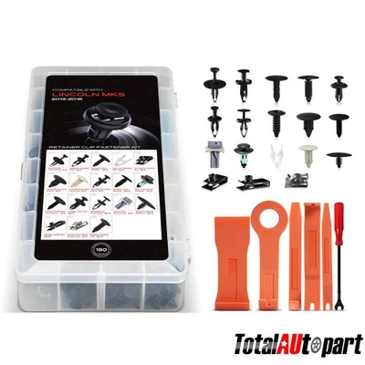 Kits de retenedores de protector de panel de moldura de puerta para guardabarros 180 piezas para Lincoln MKS 13-16 Foto 1 de 4