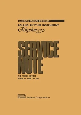 Roland TR-330 Rhythm 330 Manual de servicio Reparación Diagramas esquemáticos Esquema Foto 1 de 2