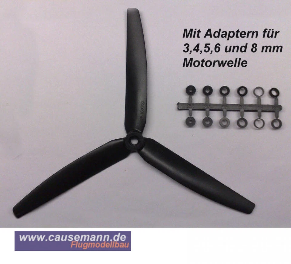 3-Blatt Propeller GWS 10x6 linksdrehend - Bild 1 von 1
