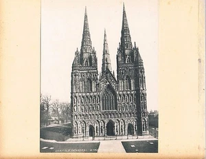 DOS FOTOGRAFÍAS/IMPRESIONES CATEDRAL LICHFIELD C1903 - Imagen 1 de 2