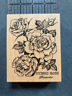 PSX K-1636 HYBRID ROSE Flower Botanical Wood Mounted Rubber Stamp, 1995