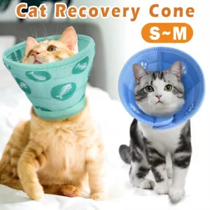 Small Dogs Cat Cone Collar Soft Adjustable Recovery Pet Collar After Surgery - Picture 1 of 18