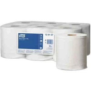 2 x Tork M2 Centre Feed White Wiping Basic Paper Towel Roll Pack 6 x 150m - Picture 1 of 3