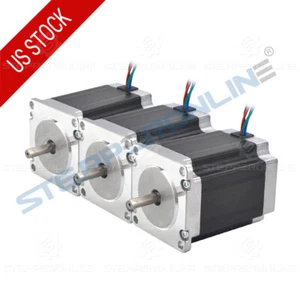 STEPPERONLINE 3PCS Nema 23 Stepper Motor 76mm 1.9Nm(269oz.in) 2.8A 6.35mm Shaft - Picture 1 of 5