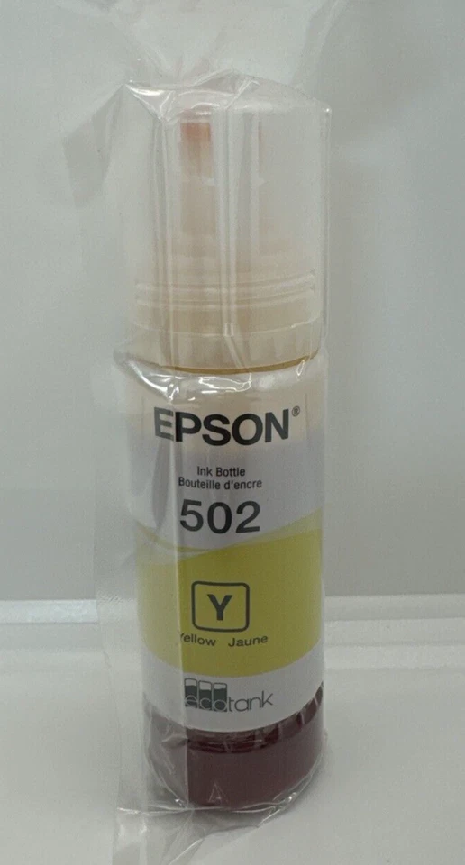 ✨ BRAND NEW Epson EcoTank 502 ~Yellow~ Ink Bottle T502420 Exp 11/2025 ✨ - Image 1 of 4