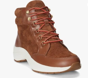 Ralph Lauren Rylee Hiker Boots Shoes, Whiskey Deep Saddle Tan, Women’s Size 8.5 - Picture 1 of 5