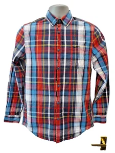 CEDARWOOD STATE  Mens XS Red Blue Tartan Check Lumberjack Cotton Casual Shirt - Picture 1 of 11