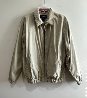 Chaqueta de bombardero Catalina cortavientos para hombre L caqui bolsillos con cremallera completa Preppy Foto 1 de 4