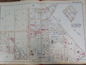 1889 G.W. BROMLEY GERMANTOWN HOSPITAL SOMERVILLE PHILADELPHIA PA COPY ATLAS MAP  - Picture 1 of 3