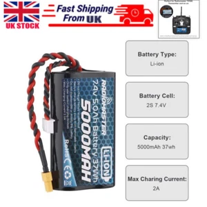 RadioMaster 7.4V 5000mAh 2S Battery XT30 Plug for TX16S MKII Radio Transmit UK - Picture 1 of 12