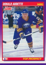 1991-92 American Score #389 DONALD AUDETTE - Buffalo Sabres