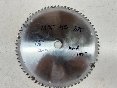 Hoja de sierra de mesa North American 13 3/4" ATB 72 T 1 1/8" diámetro Foto 1 de 4
