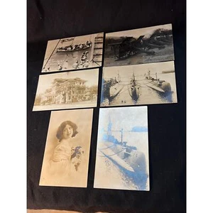 Rare WWI 25th Infantry Company "A" Military Postcards Post Cards Submarines - Picture 1 of 12