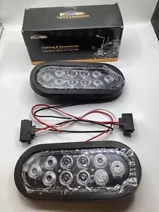 Box of 2 Partsam 6 Inch Led Tail Lights Clear 219366 G0923 - Picture 1 of 8