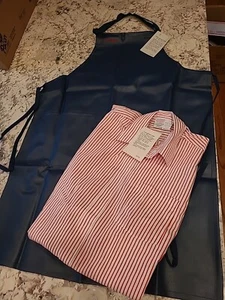 Vintage SAFEWAY Grocery Store Employee Uniform Shirt & Apron Medium NEW NOS - Picture 1 of 14