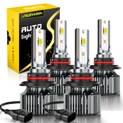 适用于雪佛兰 Express 2500 1996 - 2019 LED 车头灯高/低 4X 灯泡组合 6000K — 第 1/4 张图片