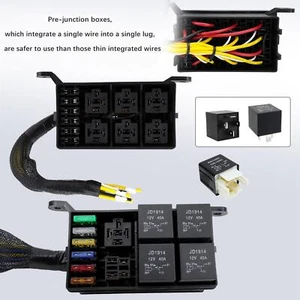 Generic 6 Way Relay Fuse Box Garage Easy to Install Pre Wired 12V Relay Box - Picture 1 of 7
