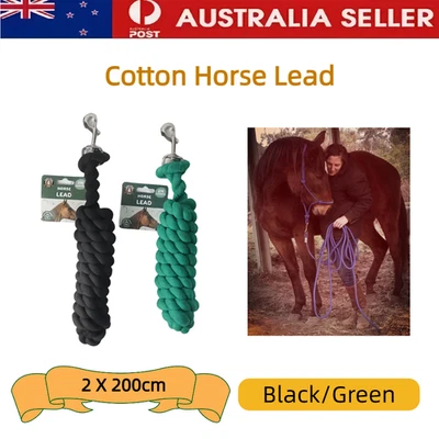 2Pcs 2M Soft Cotton Rope Horse Care Pony Dog Sheep Goat Lead Ttraining Ropes - image 1 of 4