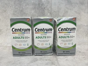 3 Bottles! Silver Adult 80 Count Multivitamin/Multimineral Vitamin D3 | 06/2026 - Picture 1 of 3